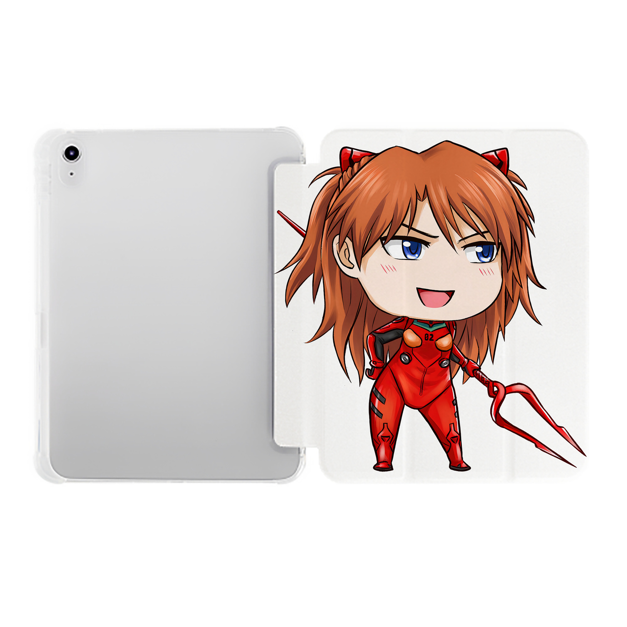 （画像用） EVA 新世紀エヴァンゲリオン IPad ケース ペン収納付き 三つ折りスタンド PUレザー×シリコン 対応機種9.5/10.5/10.9インチ